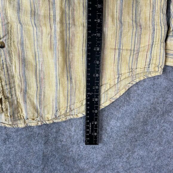 The Territory Ahead Shirt Mens 2XL 100% Linen Striped Button Down Gorpecore - Picture 6 of 9
